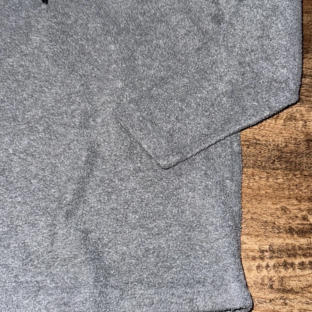 Fleece quarter zip grey with black trim 6/7